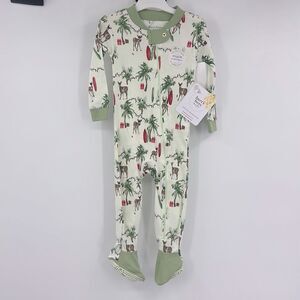 Burt’s Bees Palmtree Dear‎ Christmas Sleeper Sz 6-9m NWT